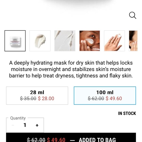 Sold - Kiehl's Ultra Facial Overnight Hydrating Mask - Picture 3 of 3